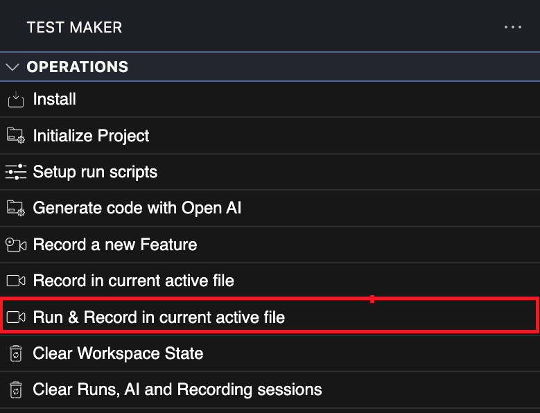 VSE_Run&amp;RecorderCurrentActiveFile