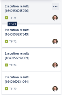 Picture of ticket execution result